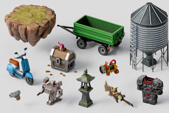 create stylized 3d game props with pbr textures