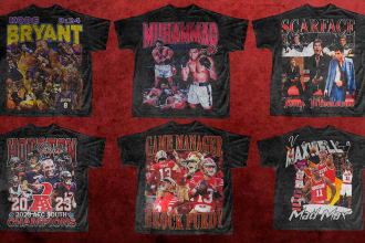 design a unique 90s tee bootleg nba nfl sports rap t shirt