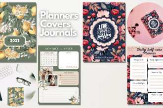design custom planner, calendar, journal or covers