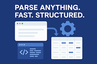 extract, parse and deliver structured data from websites