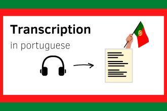 transcribe your portuguese audio or video in 24h