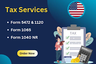 prepare tax forms 5472 and 1120