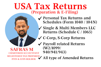 prepare USA tax returns for individuals and businesses