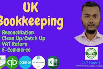 do UK bookkeeping vat return and reconciliation in xero and quickbooks online