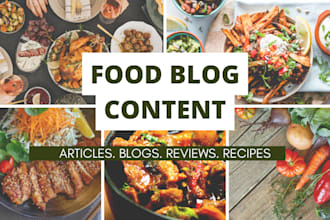 be your food blog writer for SEO optimized food recipes