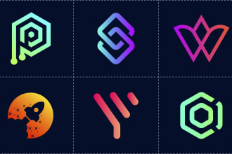 do modern startup tech app icon crypto security technology software token logo
