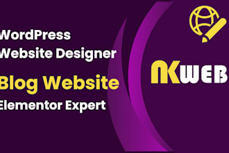 design a modern blog website using wordpress and elementor pro
