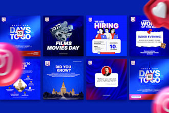 create modern social media post designs for events