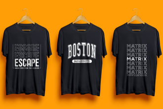 do custom trendy minimalist typography t shirt design