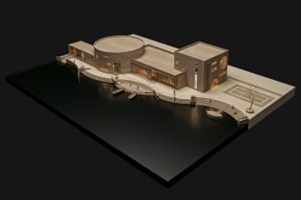 render a realistic physical architecture model