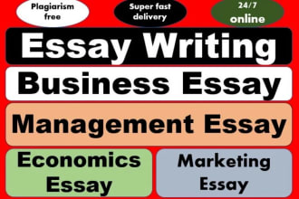 write marketing, management, business and economics essays