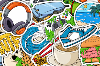 create a custom cartoon sticker