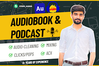 edit, clean, fix, and master your audio podcast quickly
