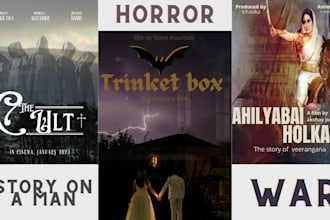 design eye catching unique movie poster design