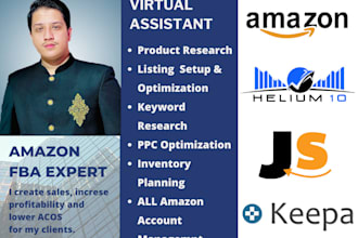 be your amazon virtual assistant, fba expert, SEO,PPC and listing optimization