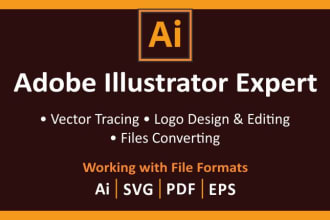 adobe illustrator work specialist edit, convert and creates