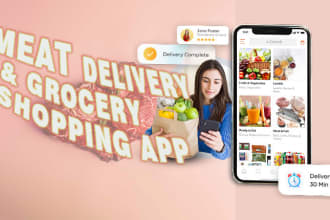 develop on demand meat delivery, grocery shopping app