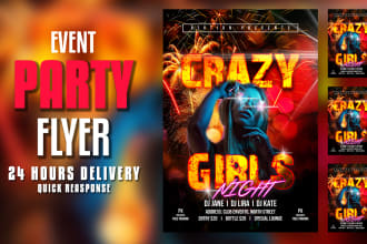do party and event flyer within 24 hours