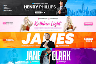 design a professional youtube banner for your channel