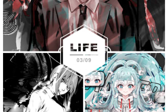 make poster anime japan style,banner,and edit photo