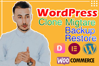 migrate wordpress website, clone or restore arabic english