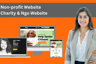 create attractive nonprofit website for charity, donation and ngo