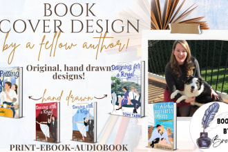 hand draw a high quality ebook cover, romance book cover, kdp book cover