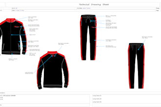 create fashion tech pack and clothing tech pack design