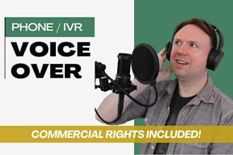 record a friendly voicemail or on hold message voice over