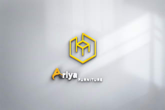 design creative vintage furniture logo with sincerely