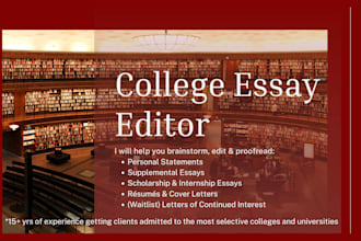 review your personal statement or essay for college