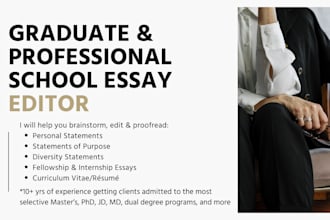 review your statement of purpose or essay for grad school