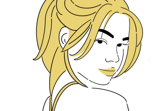 draw minimalist flat line avatar
