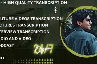 create a transcription from audio or videos