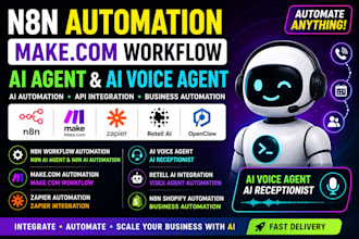 do n8n automation make com automation ai calling  ai voice agent ai receptionist