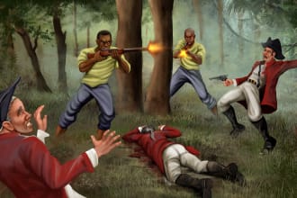 draw african american comic book or book cover illustrations