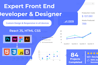 be your front end developer and designer