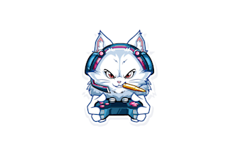 do excellent cat cartoonish character logo with all file in 24 hours