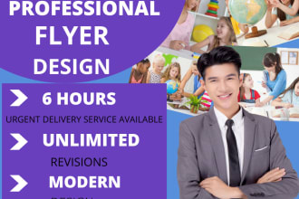 design party flyer, church flyer and event flyer  in 6 hours