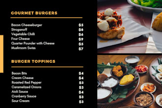 design food menu, resturant menu, digital menu