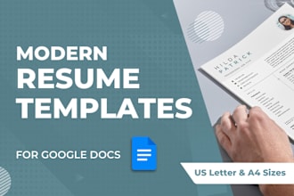 provide 10 modern resume and cover letter templates in google docs format