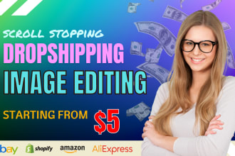 create dropshipping product listing image ad for ebay shopify facebook instagram
