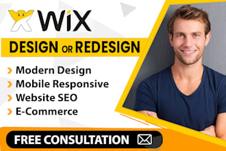 design wix or wix redesign or wix studio or wix ecommerce