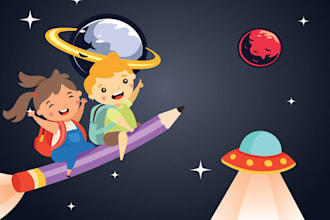 draw amazing children story book illustrations and cover