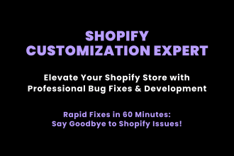 do shopify custom coding bug fix custom theme development