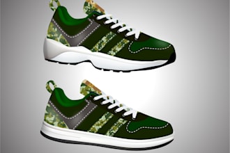 make sneakers design and footwear design for you