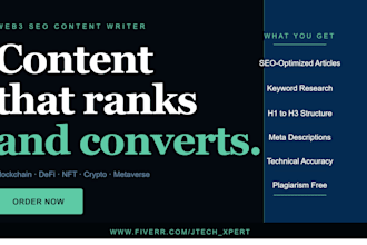 write SEO web3 and blockchain articles for your project