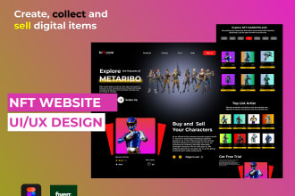 nft website, crypto, blockchain UI, nft landing page UI UX design