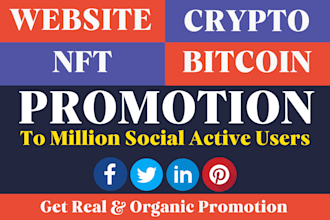 do effective twitter crypto,nft, bitcoin promotion and instagram crypto audience