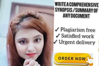 write a comprehensive synopsis and summary of any document